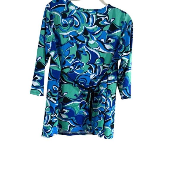 Belly By Design Size 3X Green and Blue Blouse - Picture 8 of 8